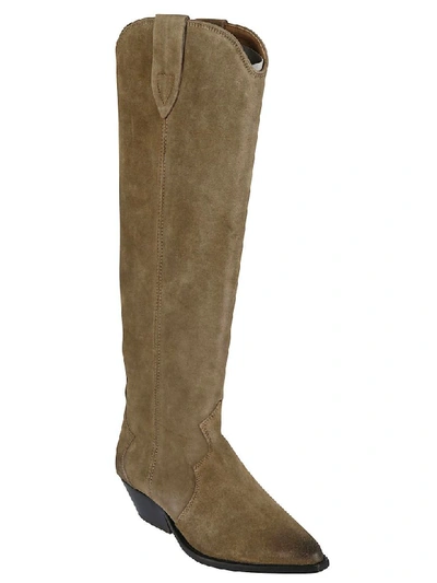 Shop Isabel Marant Étoile Denvee Boots In Taupe