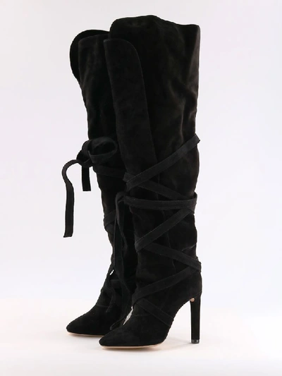 Shop Saint Laurent Hight Boot Meurice In Black