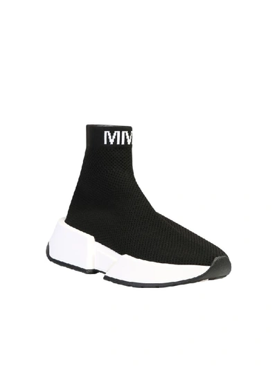 Shop Mm6 Maison Margiela Branded Sneakers In Black