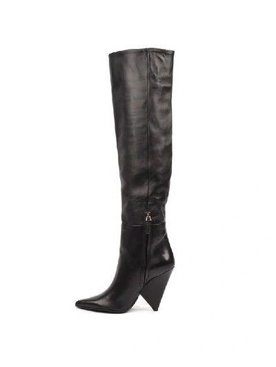 Shop Aldo Castagna Black Nappa Leather Boots