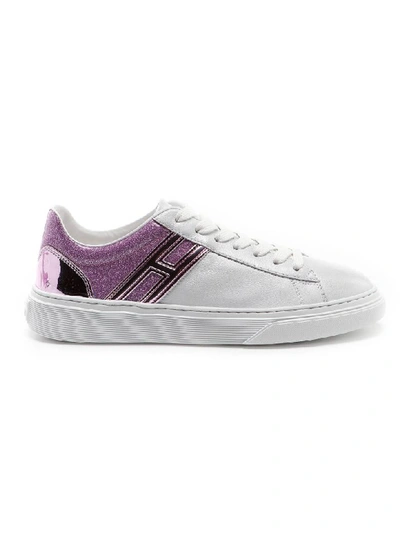 Shop Hogan H365 Sneaker In M Bianco+rosa Taffeta