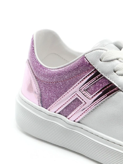 Shop Hogan H365 Sneaker In M Bianco+rosa Taffeta