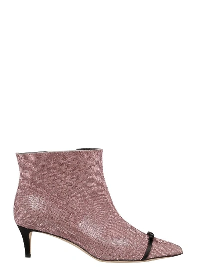 Shop Marco De Vincenzo Crystal Bow Embellished Ankle Boots