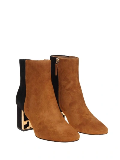 Shop Tory Burch Gigi Suede Ankle Boot In Black