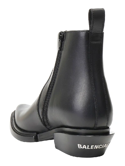 Shop Balenciaga Santiag Boots In Black