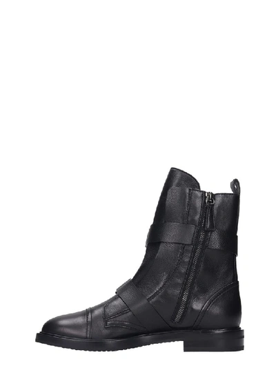 Shop Casadei Combat Boots In Black Leather