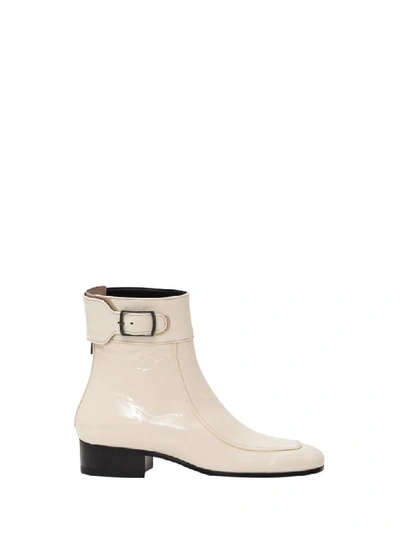 Shop Saint Laurent Miles Ankle Boots In Bianco