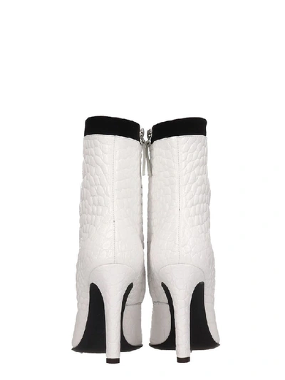 Shop Giuseppe Zanotti High Heels Ankle Boots In White Leather
