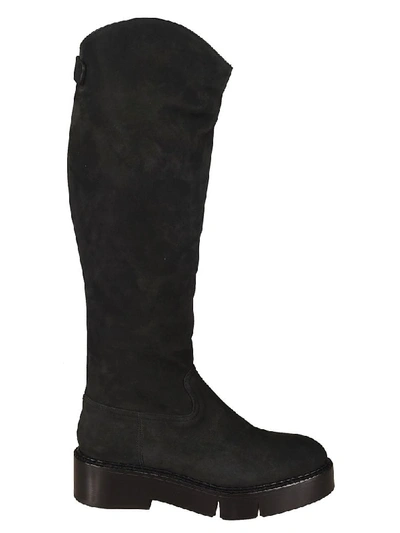 Shop Robert Clergerie Nubuck Over-the-knee Boots In Black