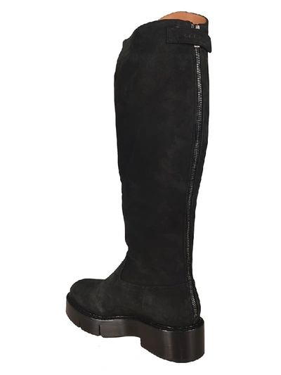 Shop Robert Clergerie Nubuck Over-the-knee Boots In Black
