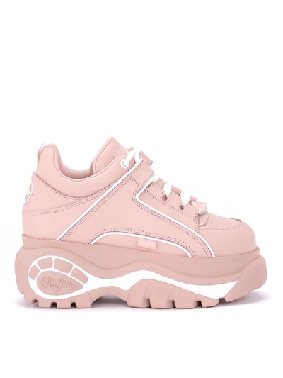 Shop Buffalo 1339 Pink Leather Sneakers In Rosa