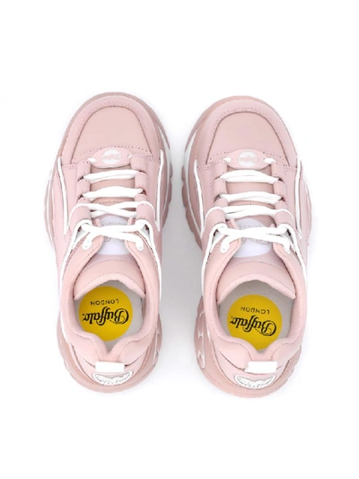 Shop Buffalo 1339 Pink Leather Sneakers In Rosa