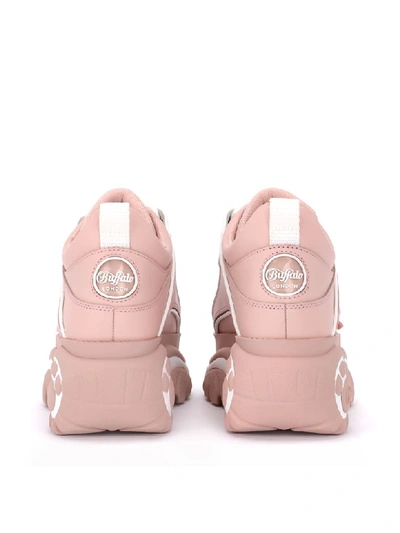 Shop Buffalo 1339 Pink Leather Sneakers In Rosa