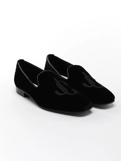 Shop Jimmy Choo Slipper Shoe In Black/black
