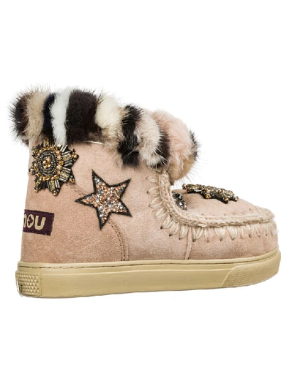Shop Mou Eskimo Sneaker Ankle Boots In Rosa