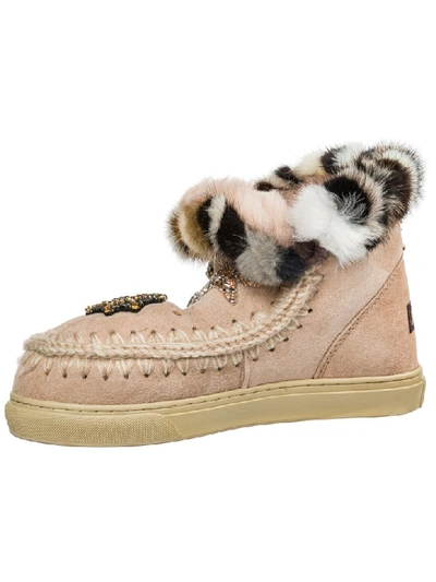 Shop Mou Eskimo Sneaker Ankle Boots In Rosa