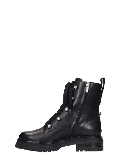 Shop Sergio Rossi Biker Moon 015 Combat Boots In Black Leather