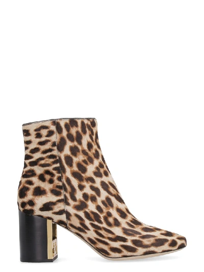 Shop Tory Burch Gigi Leather Ankle Boots In Animalier