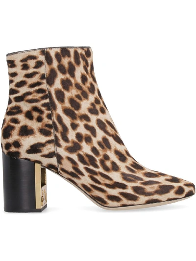 Shop Tory Burch Gigi Leather Ankle Boots In Animalier