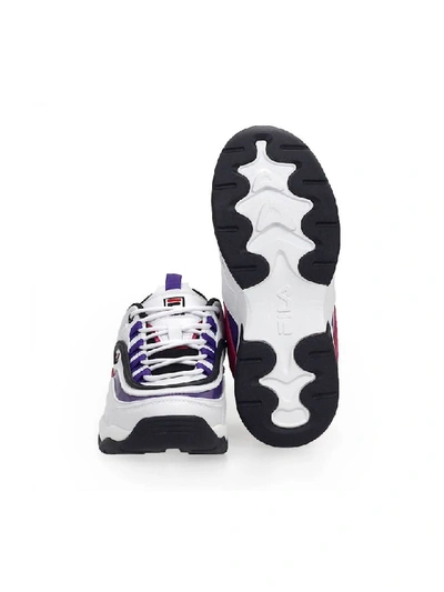 Shop Fila Cb Low Wmn White Purple Black Sneaker In White / Purple / Black