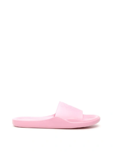 Shop Kenzo Tiger Slides In Rose Flamant (pink)