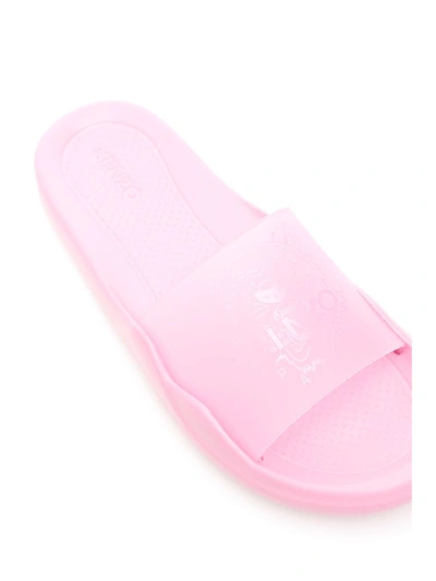 Shop Kenzo Tiger Slides In Rose Flamant (pink)