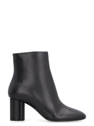 Shop Ferragamo Leather Ankle Boots In Black