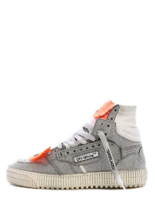 off white glitter off court sneakers