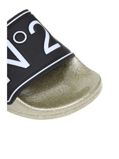Shop N°21 N ° 21 Slippers Pool Slides In Rubber With Logo In Black