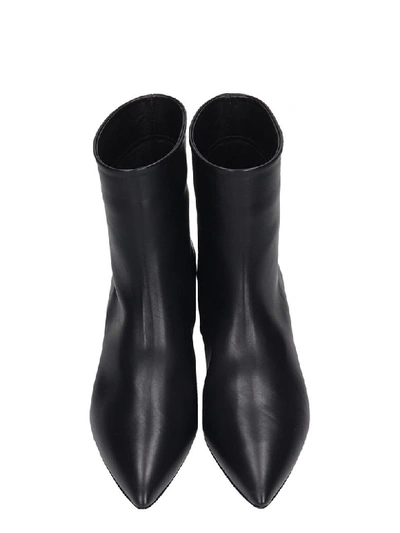 Shop Jil Sander High Heels Ankle Boots In Black Leather