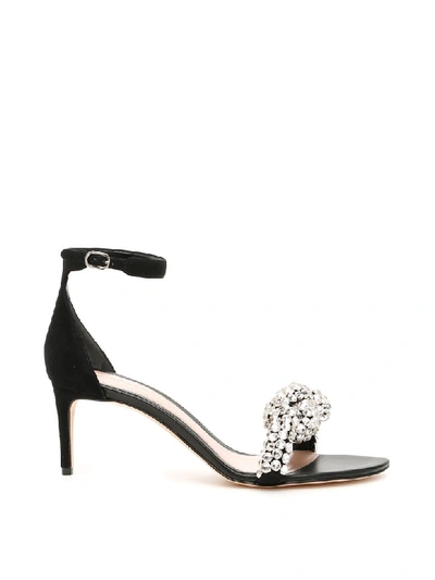 Shop Alexander Mcqueen Crystal Knot Sandals In Blk Crystal Blk (black)