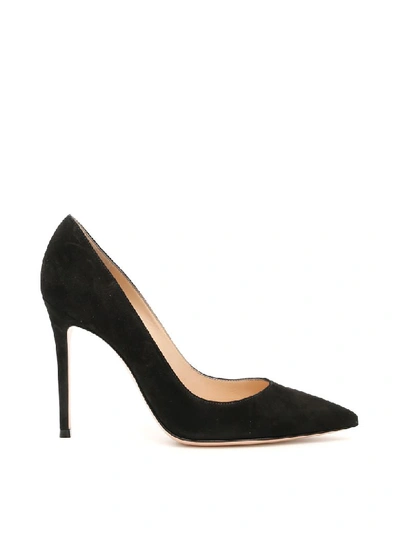 Shop Gianvito Rossi Suede Gianvito 105 Pumps In Black (black)