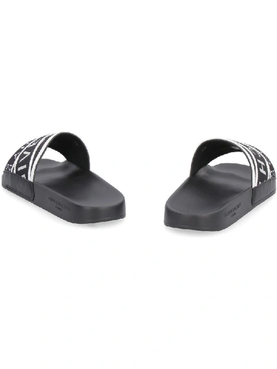 Shop Givenchy Logo Detail Rubber Slides In Black