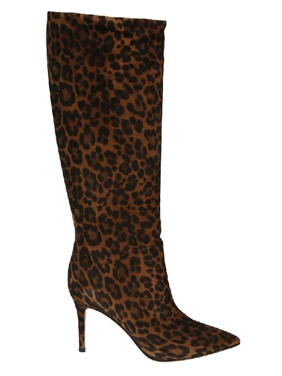 Shop Gianvito Rossi Suzan 85 Boots In Leopard