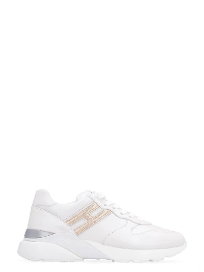 Shop Hogan Active One Leather Sneakers In White