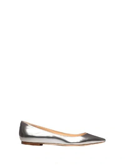 Shop Jimmy Choo Romy Flat Shoes In Silver