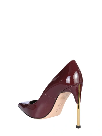 Shop Alexander Mcqueen Pump With Metal Heel In Bordeaux