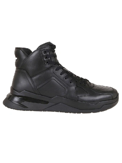Shop Balmain Sneaker B Ball-calfskin Leather In Eap Noir Noir