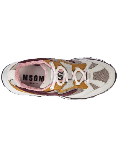 Msgm Colour Block Sneakers In Viola