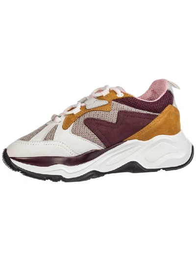 Msgm Colour Block Sneakers In Viola