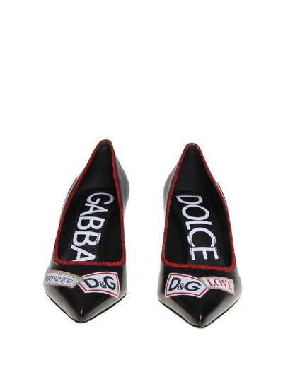 Shop Dolce & Gabbana Decollete In Polished Calfskin Color Black