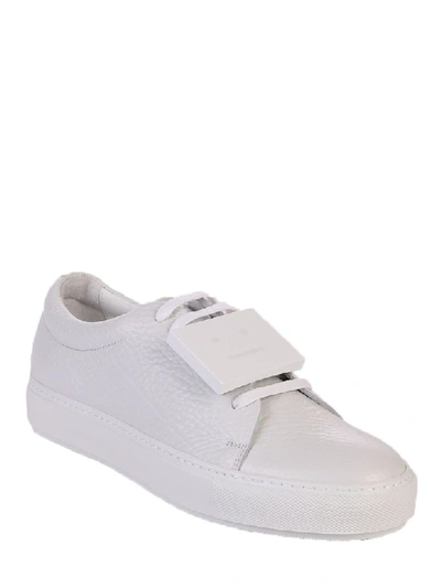 Shop Acne Studios White Lace Up Sneakers