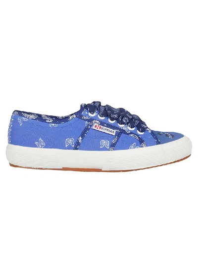Shop Alanui Paisley Bandana Print Sneakers In Blue