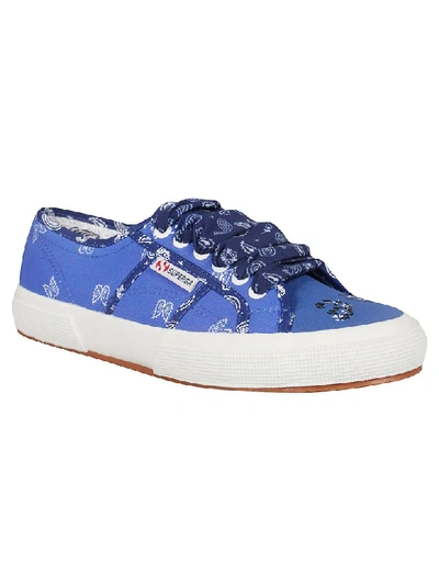 Shop Alanui Paisley Bandana Print Sneakers In Blue