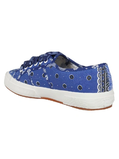 Shop Alanui Paisley Bandana Print Sneakers In Blue