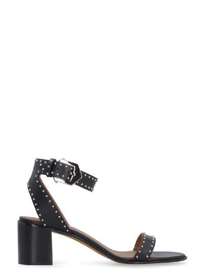 Shop Givenchy Elegant Studded Leather Sandals In Black