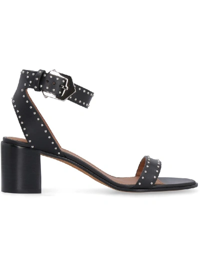 Shop Givenchy Elegant Studded Leather Sandals In Black