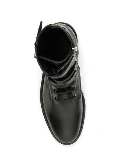 Shop Dawni Double Buckle Boots In Nero (black)