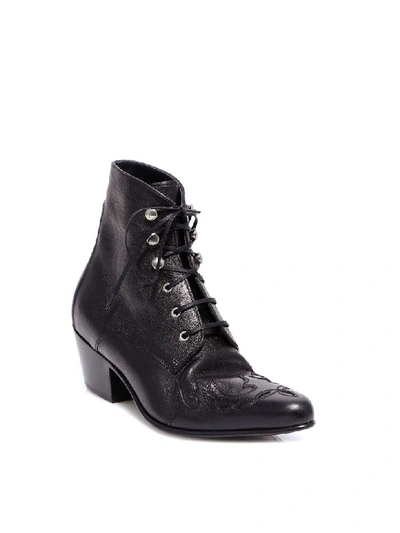 Shop Saint Laurent Susan Ankle Boot In Black