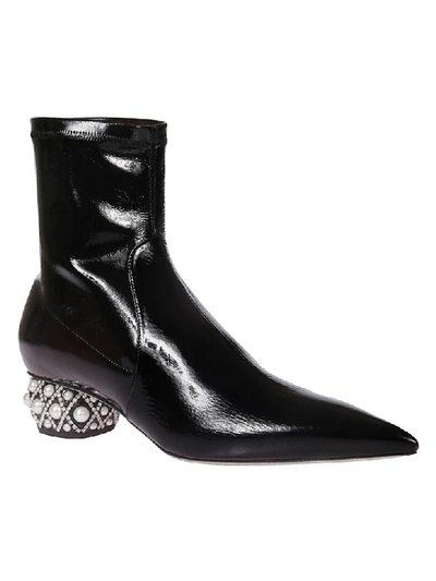 Shop René Caovilla Embellished Boots In Black